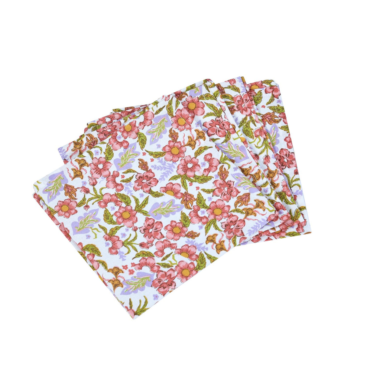 Floral Cotton Napkin Set of 4- Multicolor