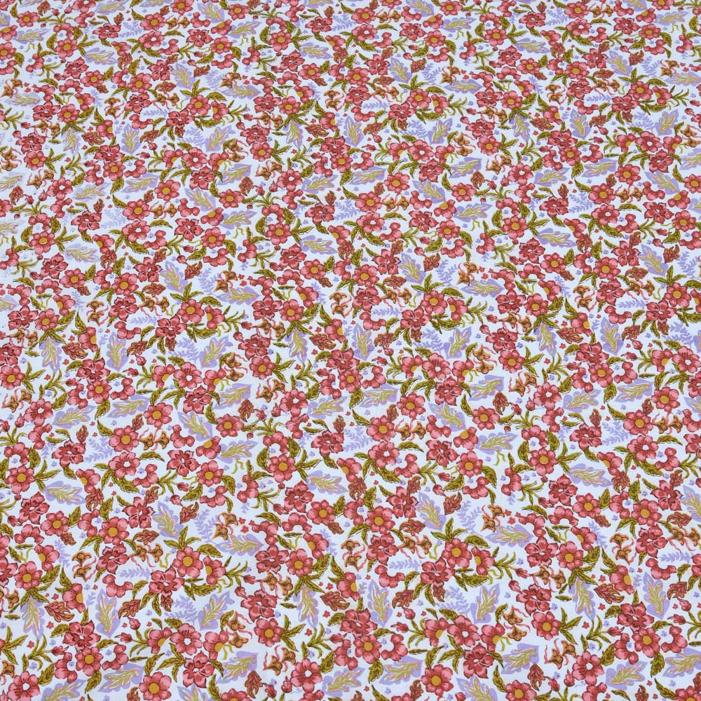 Floral Cotton 4 Seater Table Cover- Multicolor