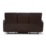 Brandon 3 Seater Manual Recliner (Dark Brown)