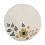 Floral Round Placemat- Beige and Green