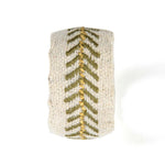 Palm Tree Embroidery Napkin Rings Set of 4- Beige and Brown