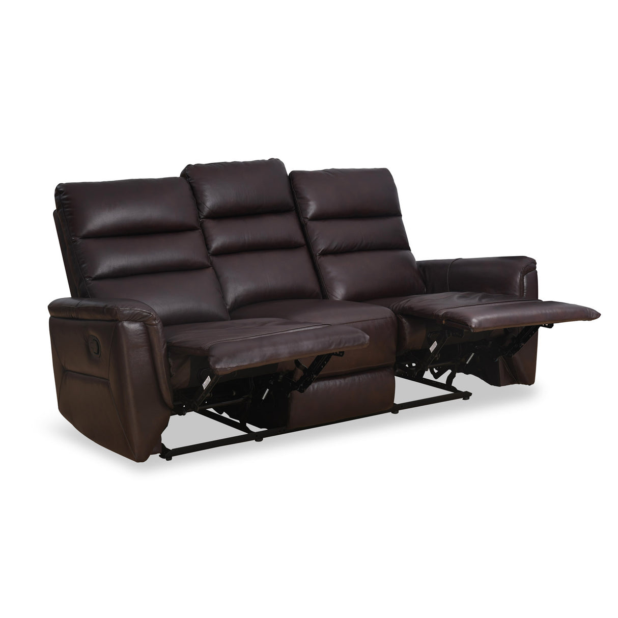 Brandon 3 Seater Manual Recliner (Dark Brown)