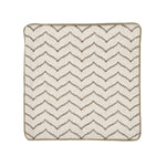 Zigzag Pattern Cushion Cover- Beige and Gold