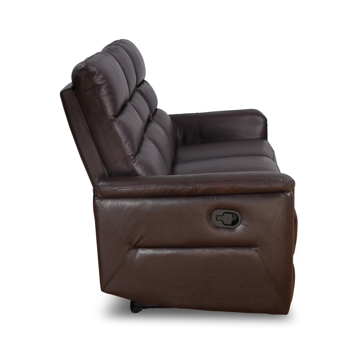 Brandon 3 Seater Manual Recliner (Dark Brown)