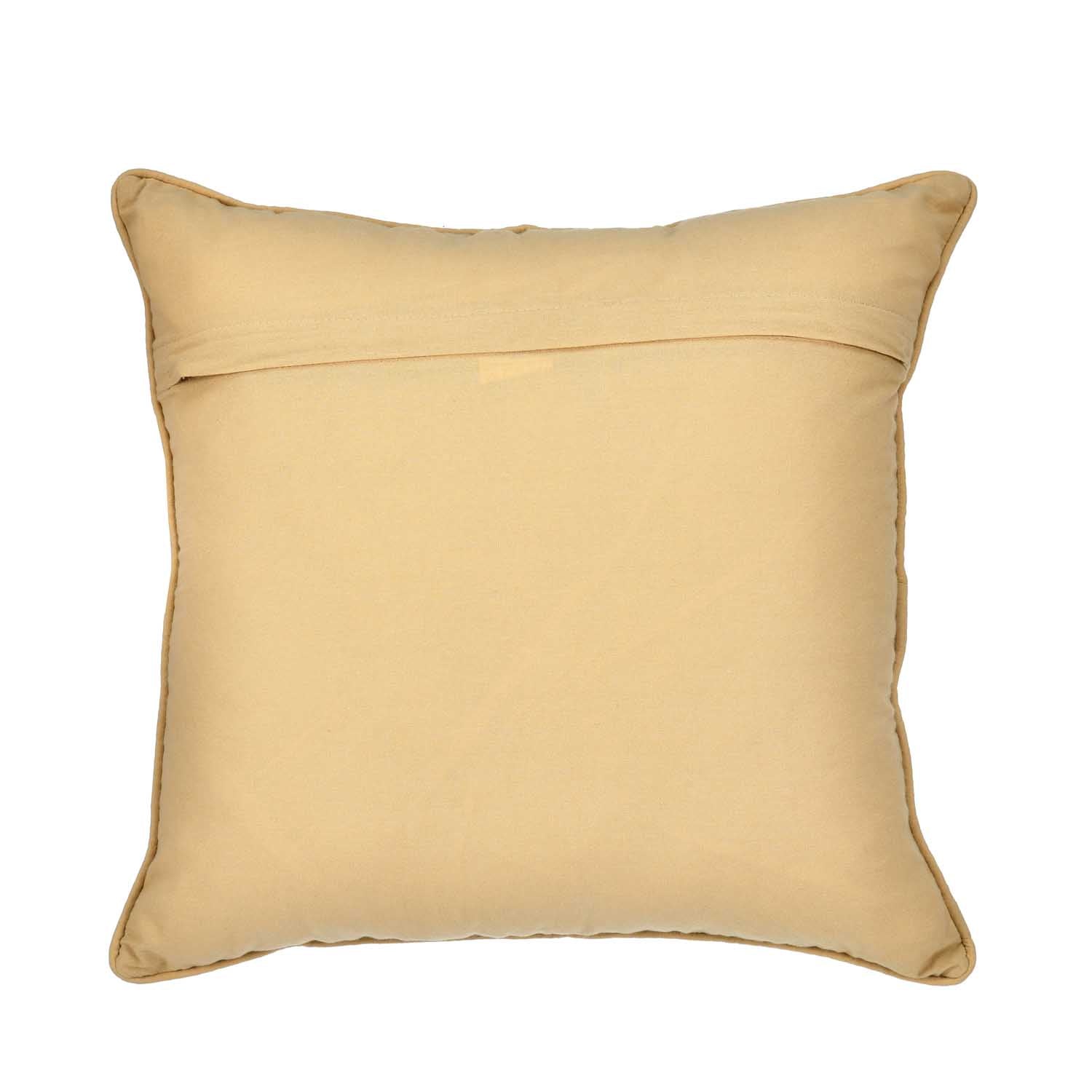 Dual Arch Cotton Cushion Cover- Beige and Grey