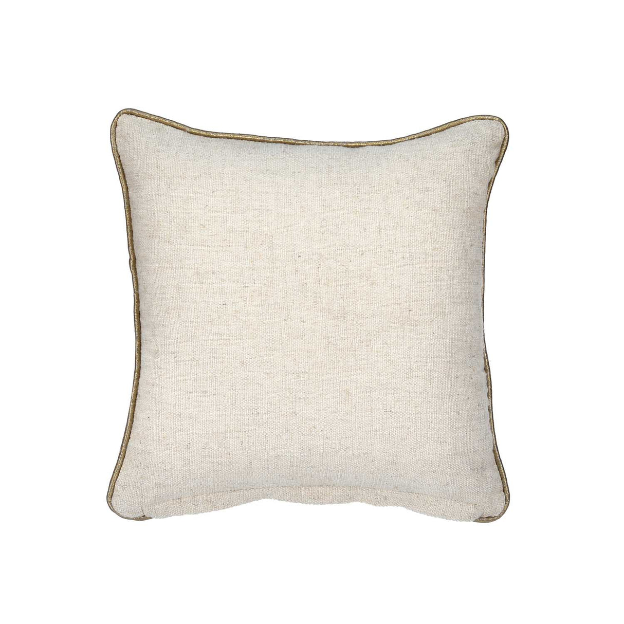 Zigzag Pattern Cushion Cover- Beige and Gold