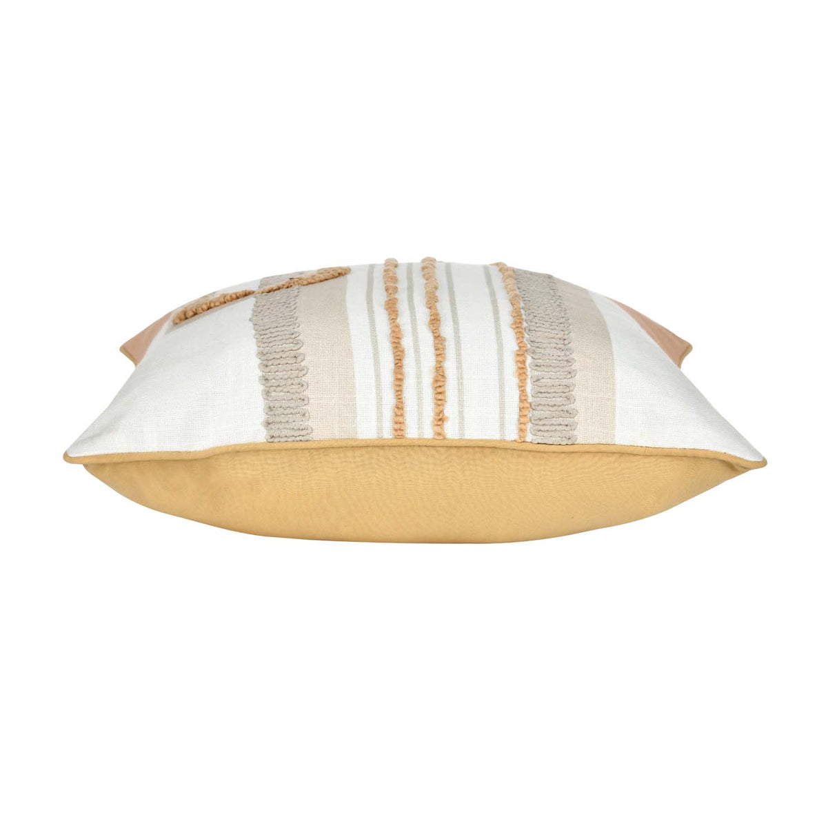 Tufting Arch Cotton Cushion Cover- Beige and Grey