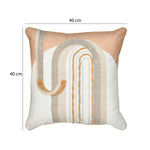 Tufting Arch Cotton Cushion Cover- Beige and Grey