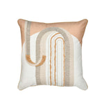 Tufting Arch Cotton Cushion Cover- Beige and Grey