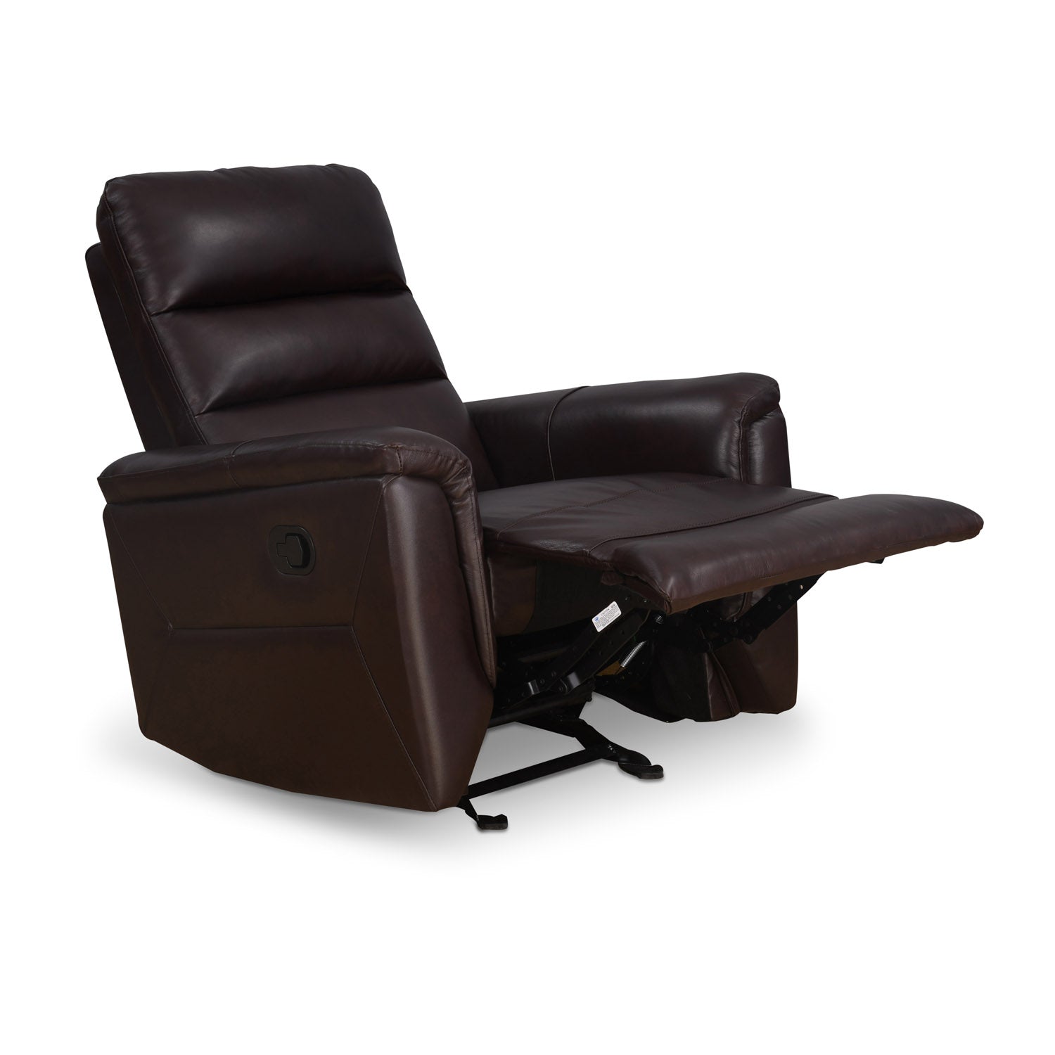 Brandon 1 Seater Manual Rocker Recliner (Dark Brown)