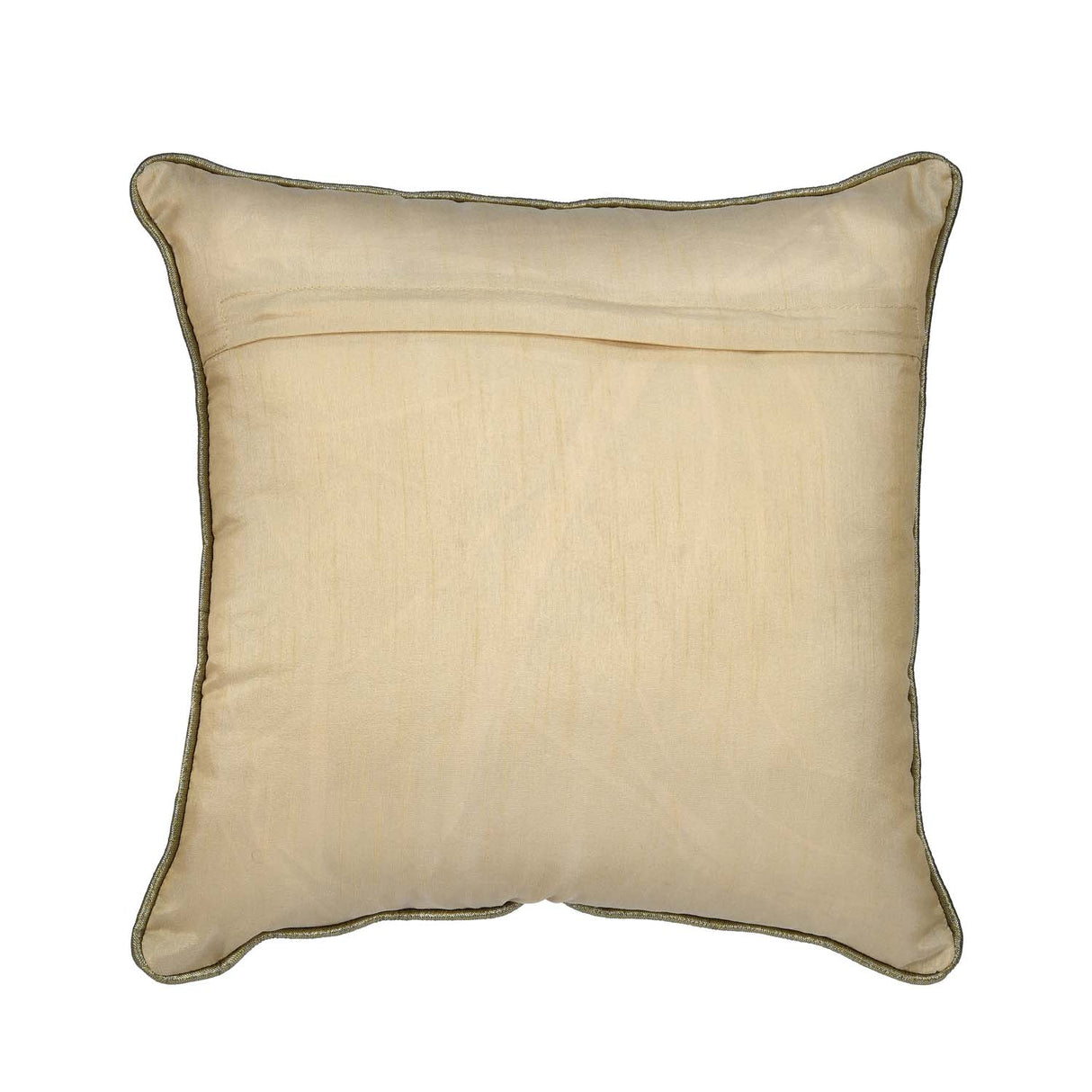 Multi Lotus Bloom Pattern Fabric Cushion Cover- Off-white