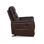 Brandon 1 Seater Manual Rocker Recliner (Dark Brown)