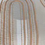 Dual Line Arch Cotton Cushion Cover- Beige and Grey