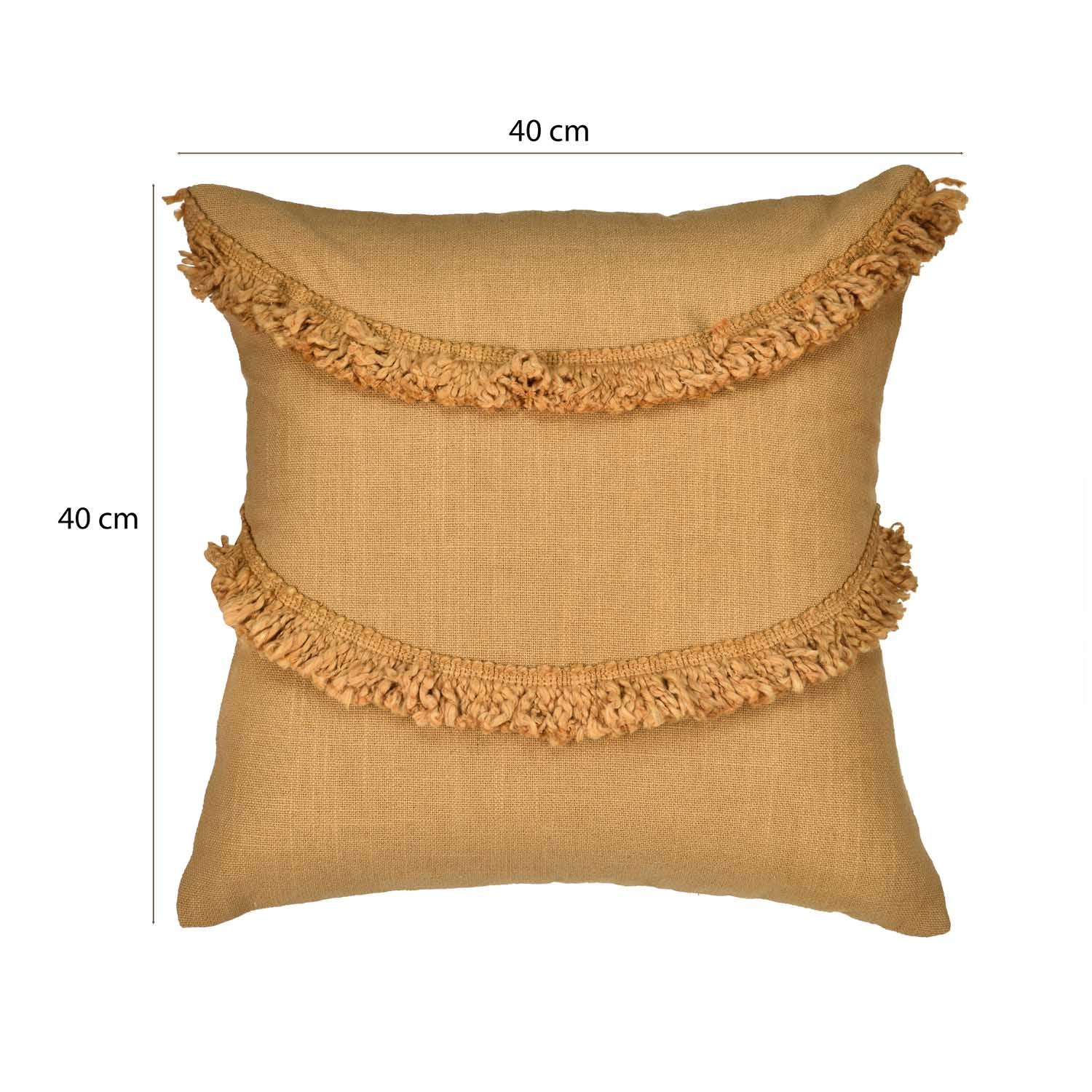 Boho Arch Cotton Cushion Cover- Brown