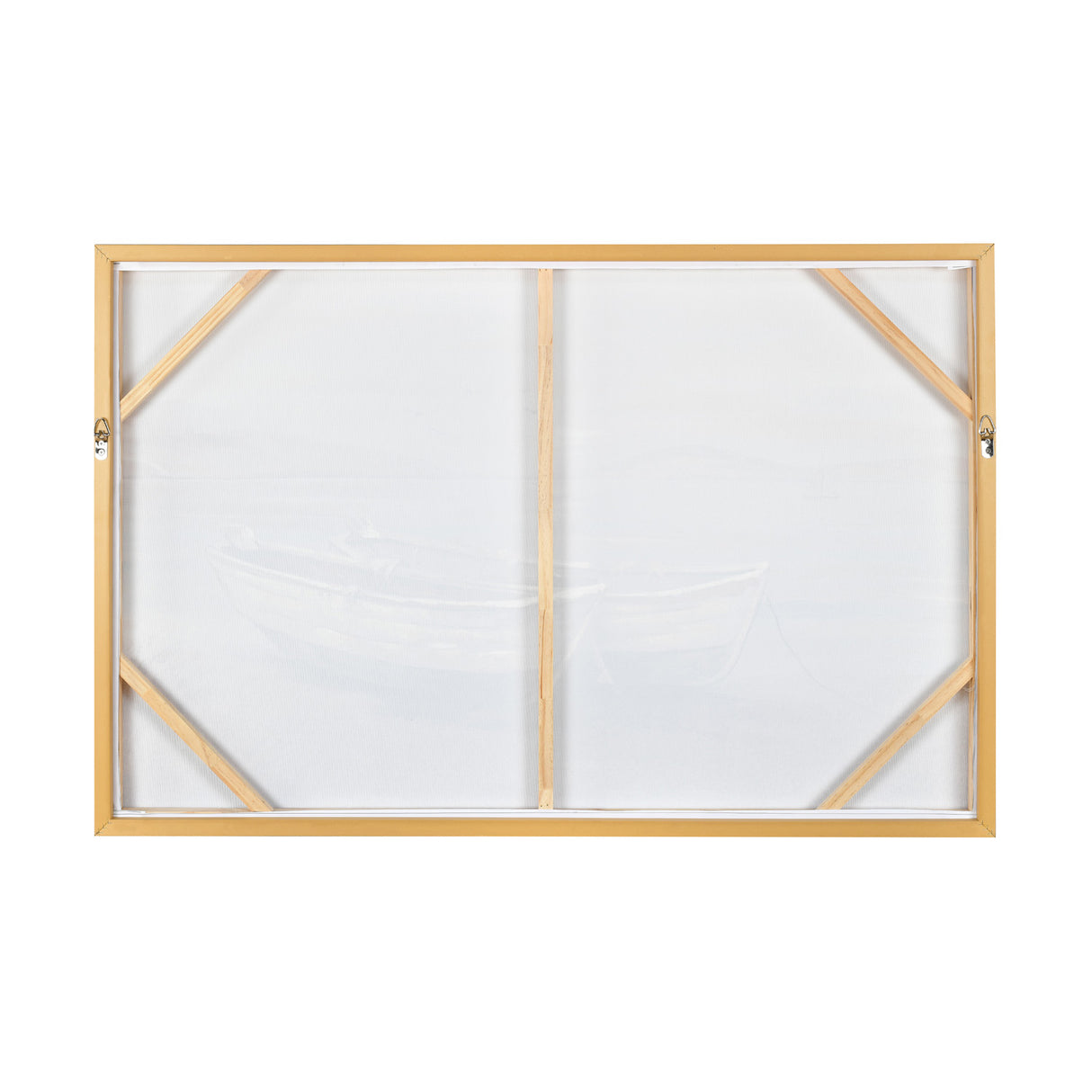 Beachside Boats Canvas Wall Painting (Multicolor)