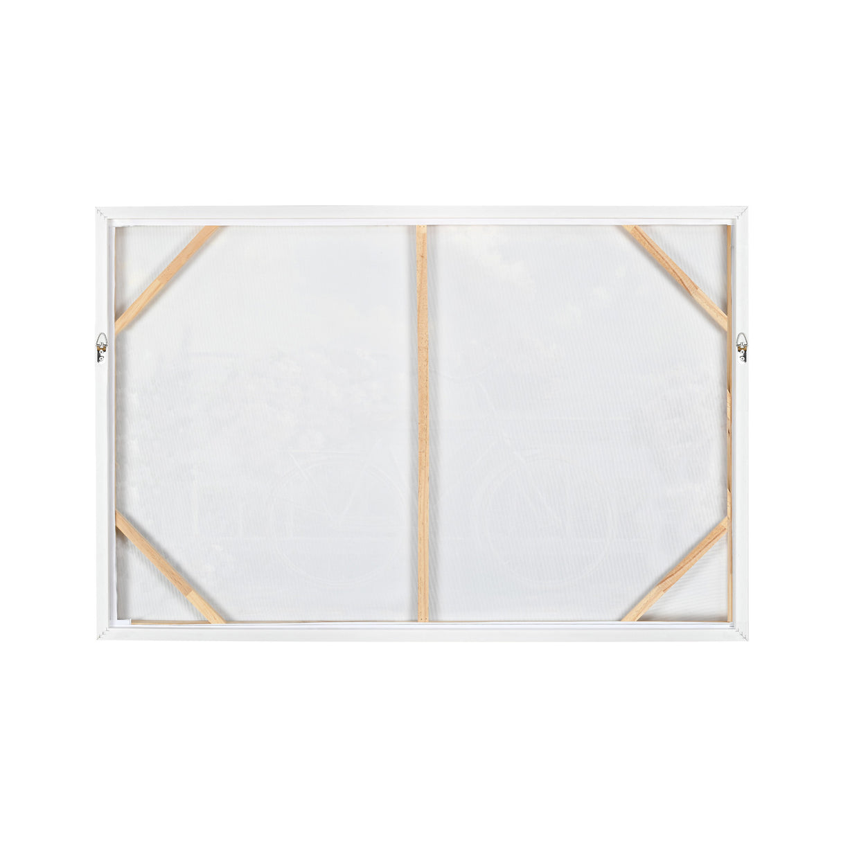 Flowers and Bicycle Canvas Wall Painting (Multicolor)