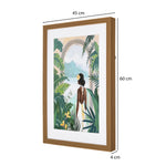 Tropical Woman Canvas Wall Painting (Green)
