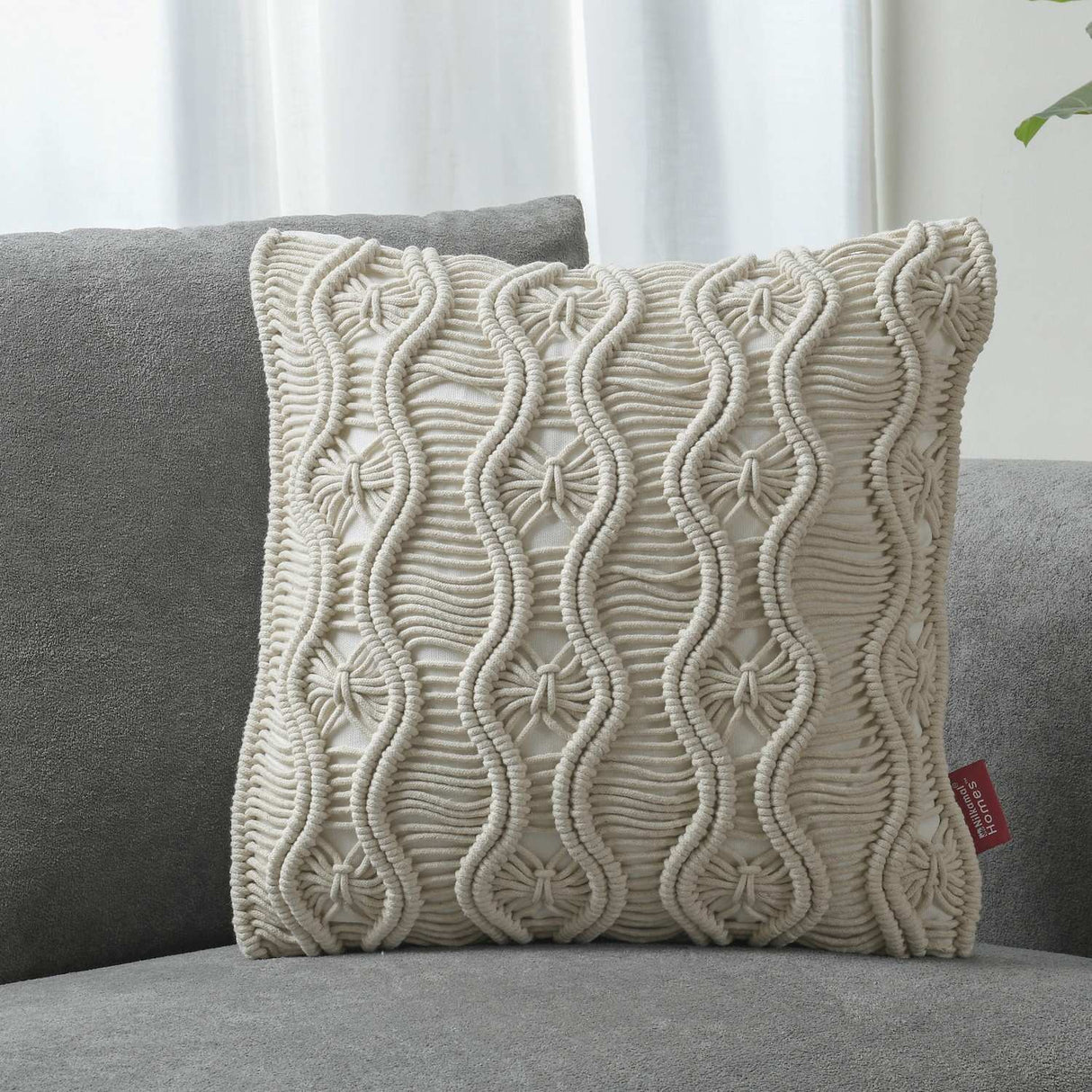 Wavy Pattern Cotton & Polyester 16 cushion cover 2