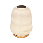 Decorative Droplet Vase with Golden Branch Small- Beige and Gold