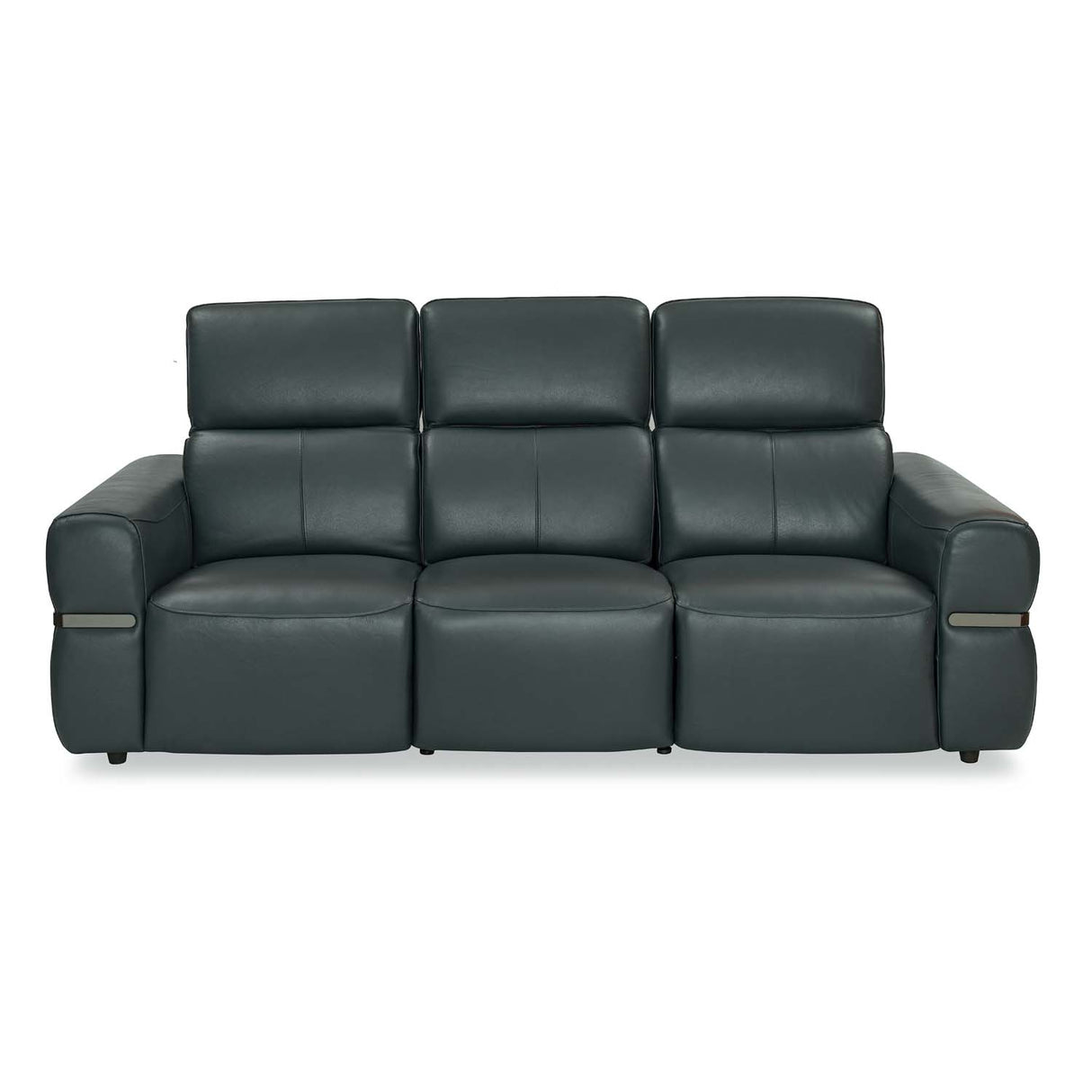 Castel 3 Seater Leather Electric Sofa Recliner- Green