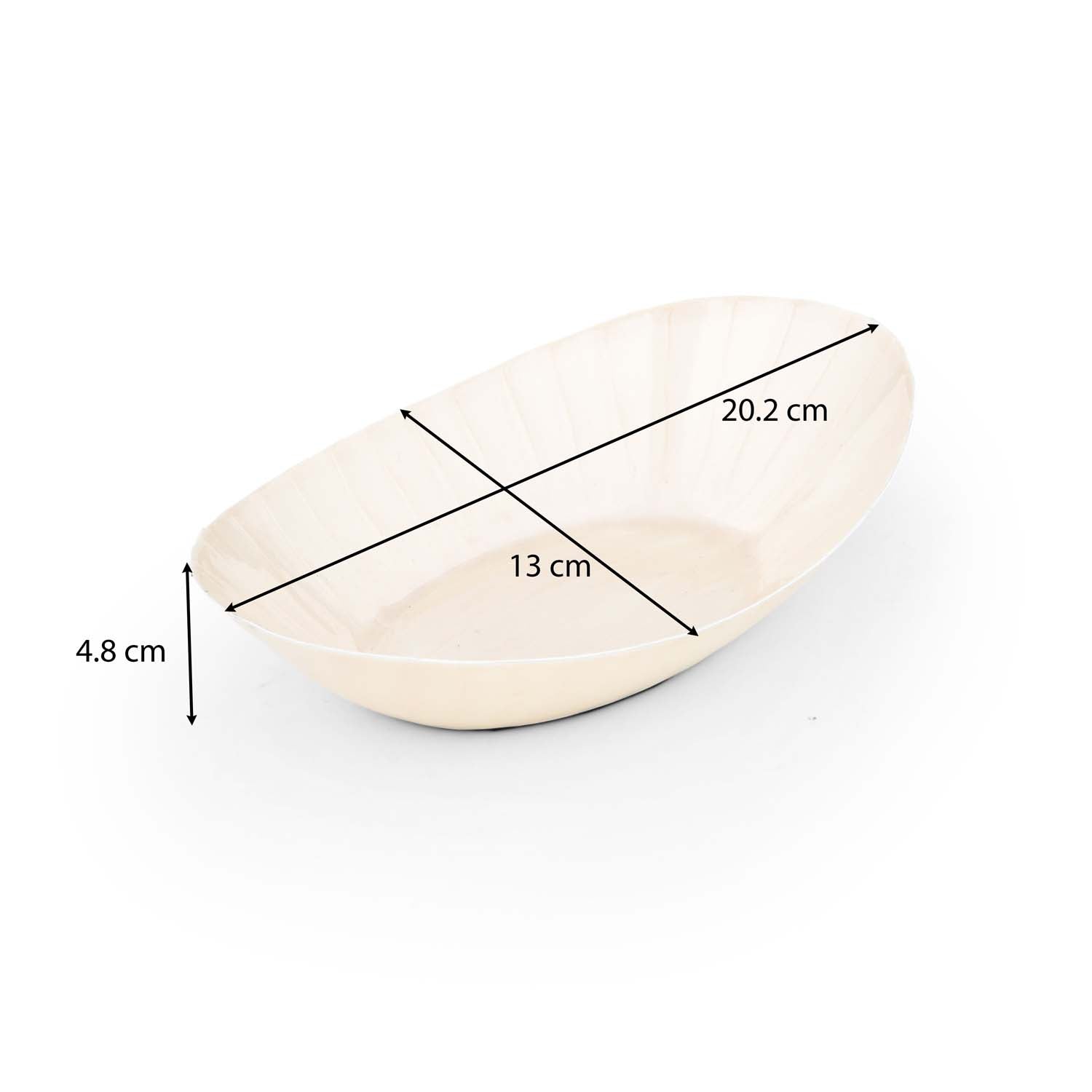 Boat Shaped Serving Platter Large- Cream