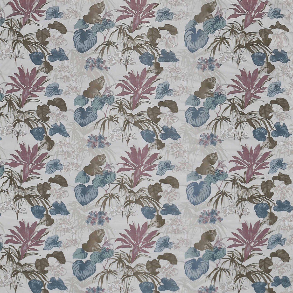 Floral 4 Pieces Polyester Double Bedding Set (Blue)