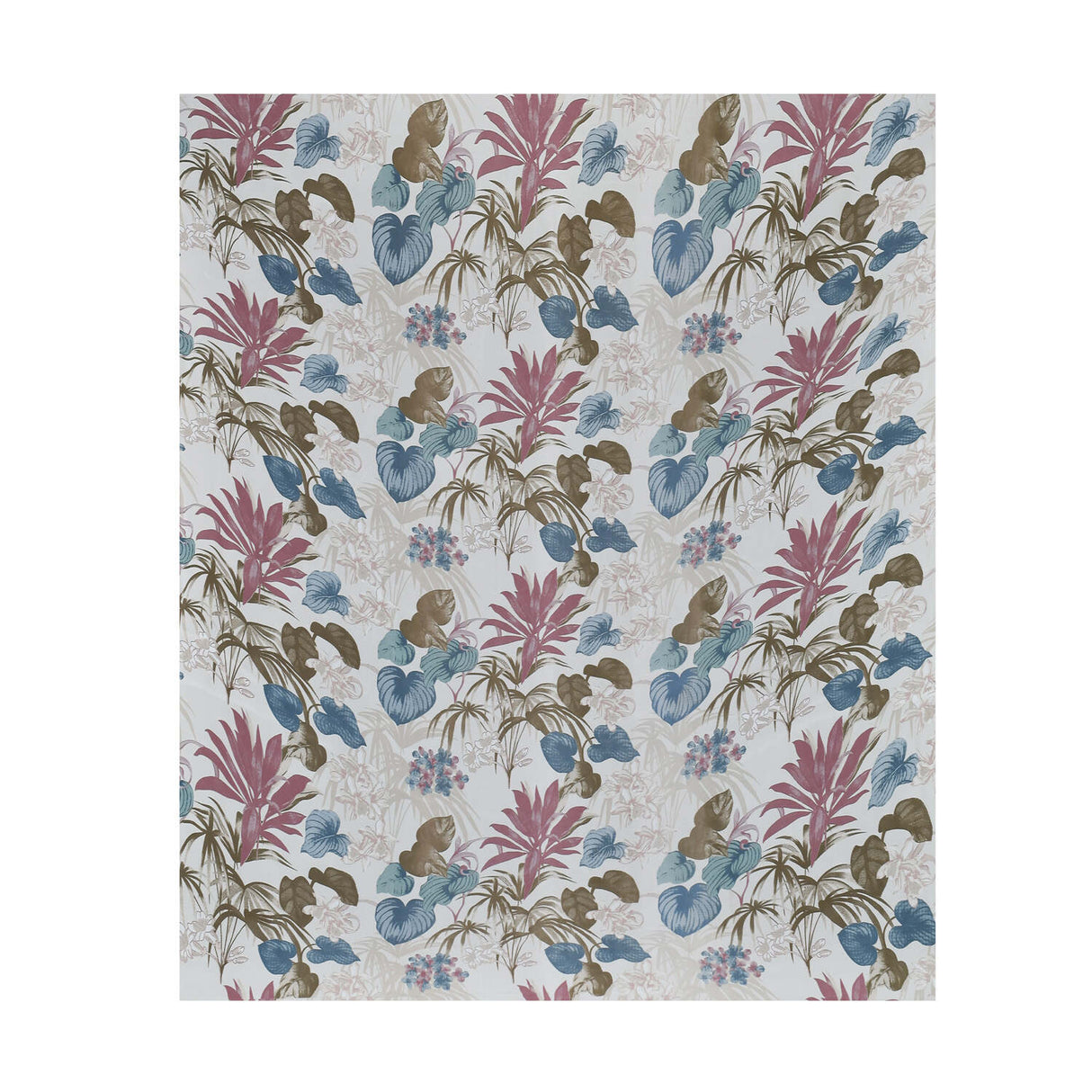 Floral 4 Pieces Polyester Double Bedding Set (Blue)