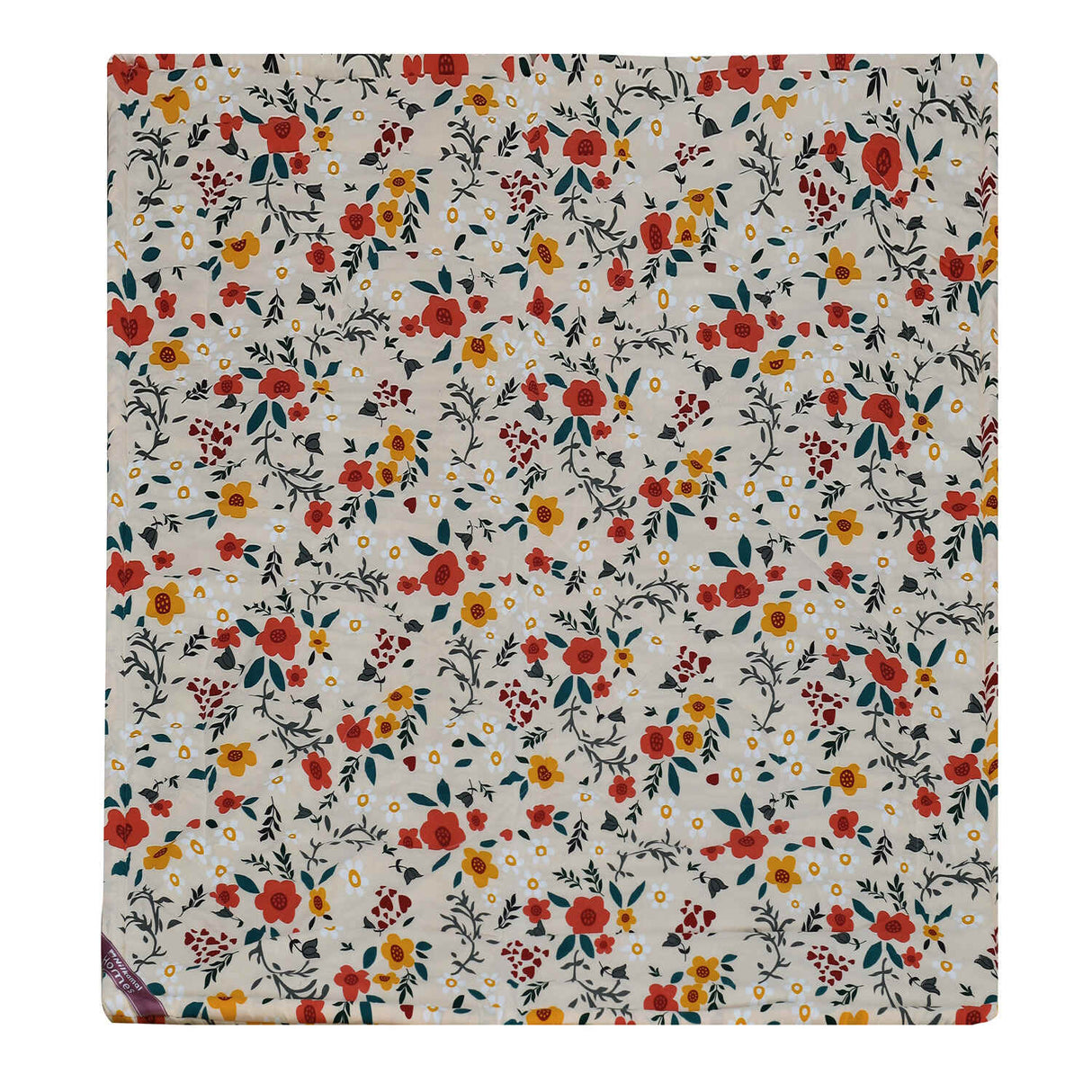 Floral 4 Pieces Polyester Double Bedding Set (Multicolor)