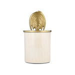Cannister with Arch Lid Small- Cream and Gold