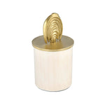 Cannister with Arch Lid Small- Cream and Gold