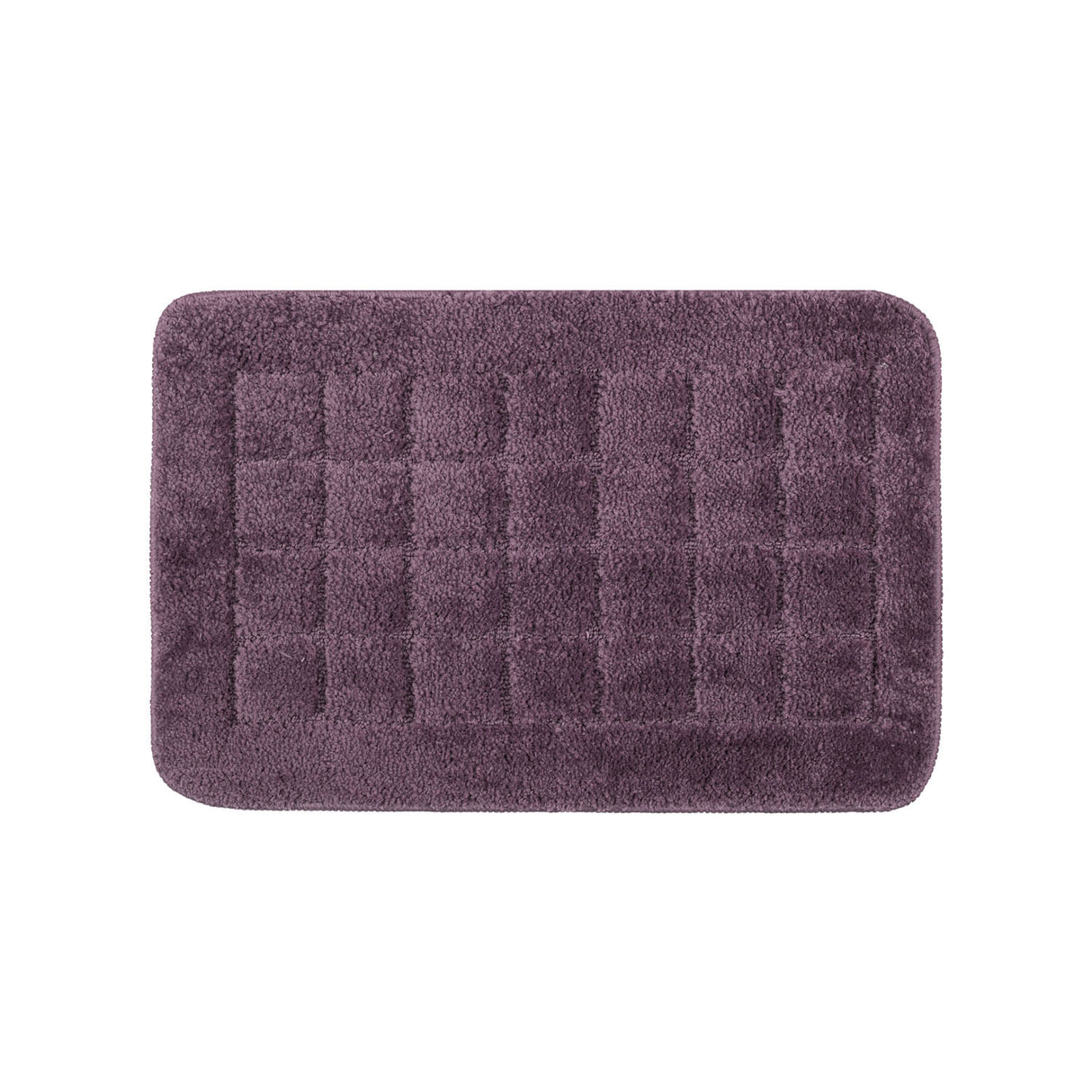Rectangular Plush Polyester 16" x 24" Bath Mat (Purple)