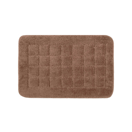 Rectangular Plush Polyester 16" x 24" Bath Mat (Camel Brown)