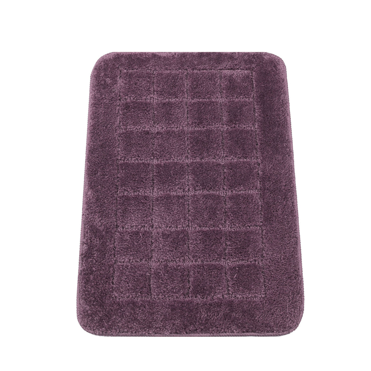 Rectangular Plush Polyester 16" x 24" Bath Mat (Purple)