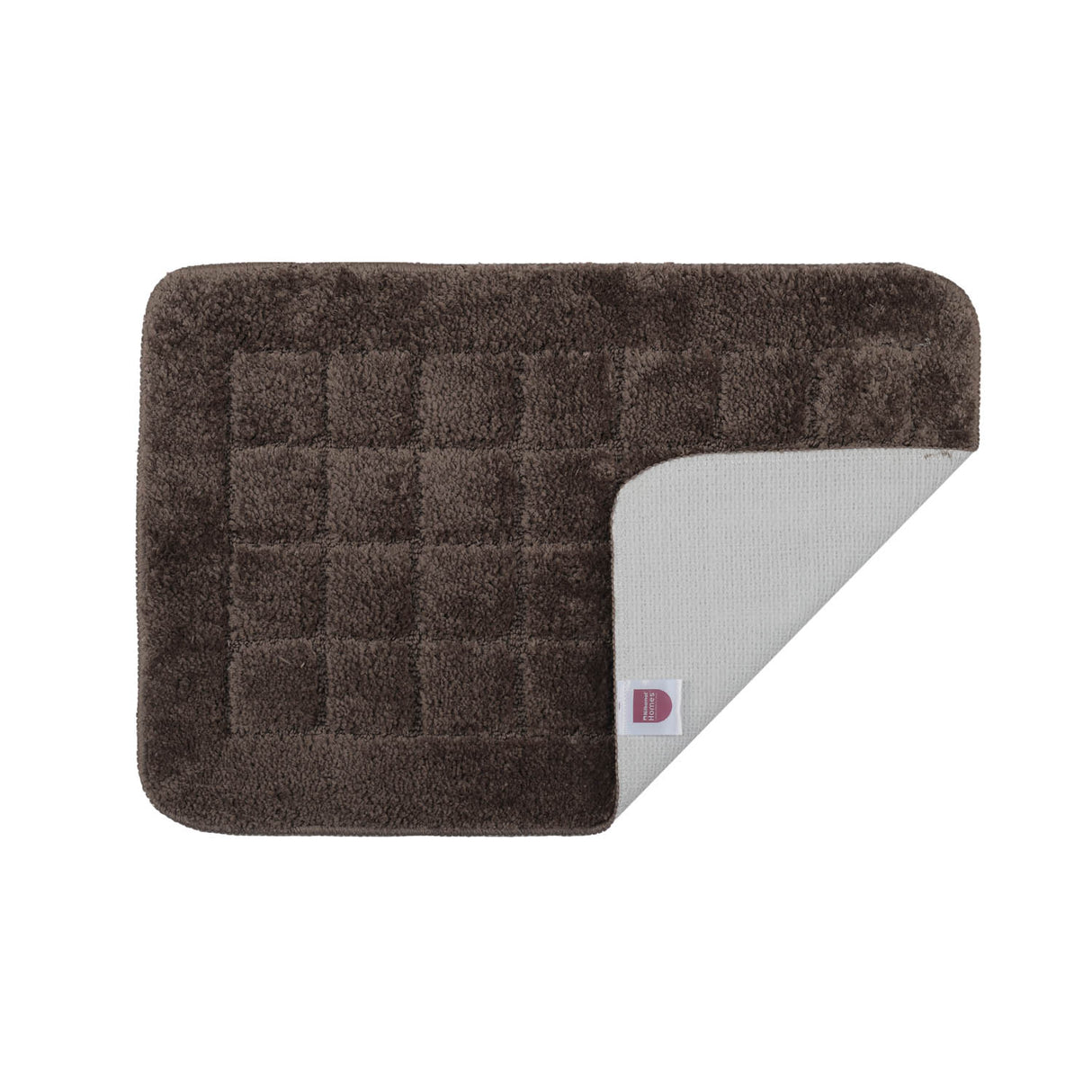 Rectangular Plush Polyester 16" x 24" Bath Mat (Brown)