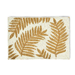 Leaf Beaded Polyester Table Placemat- Gold