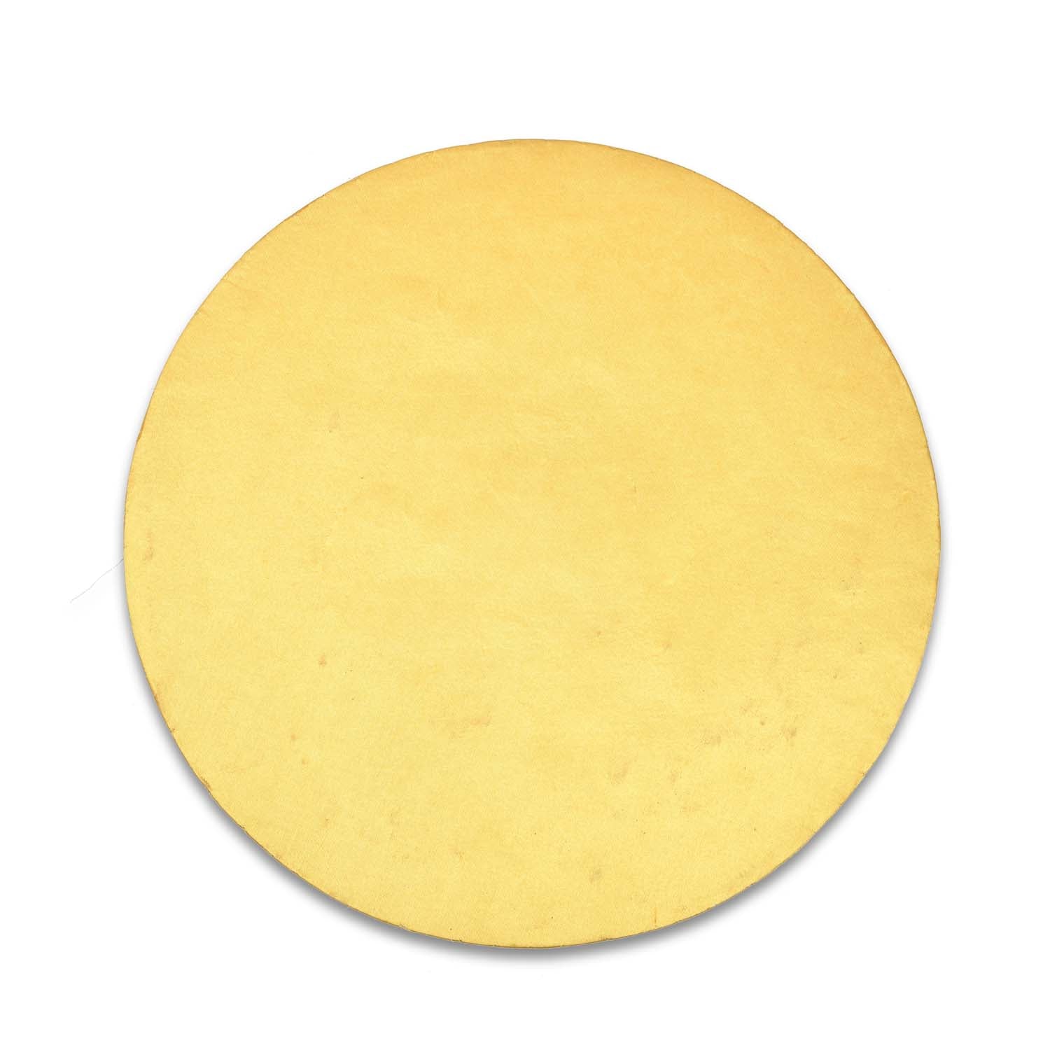 Leaf Beaded Round Polyester Table Placemat- Gold