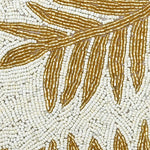 Leaf Beaded Polyester Table Runner Small- Gold