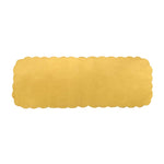 Leaf Beaded Polyester Table Runner Small- Gold and Off-white