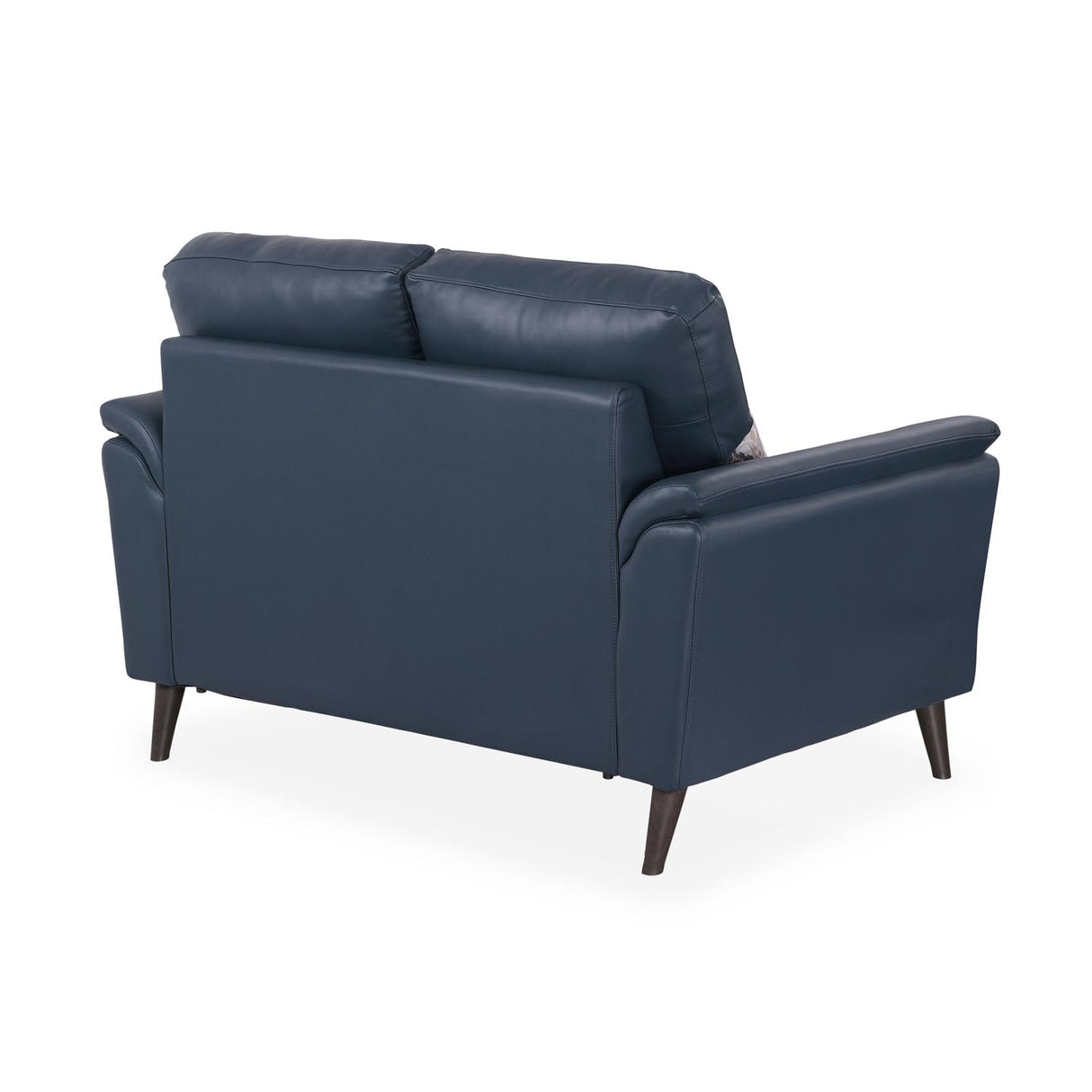 Aiden 2 Seater Leatherette Sofa- Navy Blue