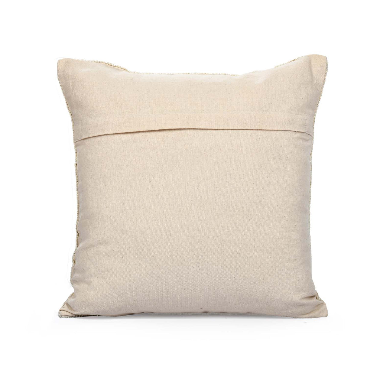 Leaf Beaded Polyester Cushion Cover- Gold