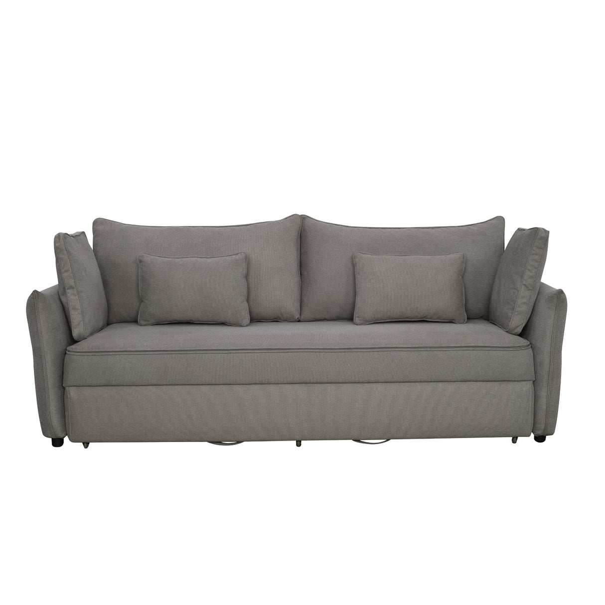 Aveo 3 Seater Sofa Cum Bed (Grey) - Front View 2