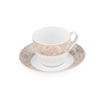 Porcelain Cup and Saucer Set of 6- White