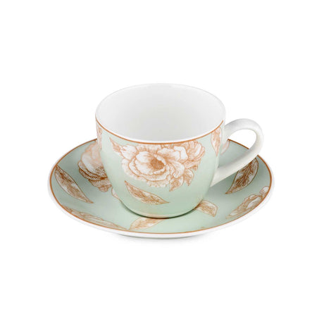 Porcelain Cup and Saucer Set of 6- Cream