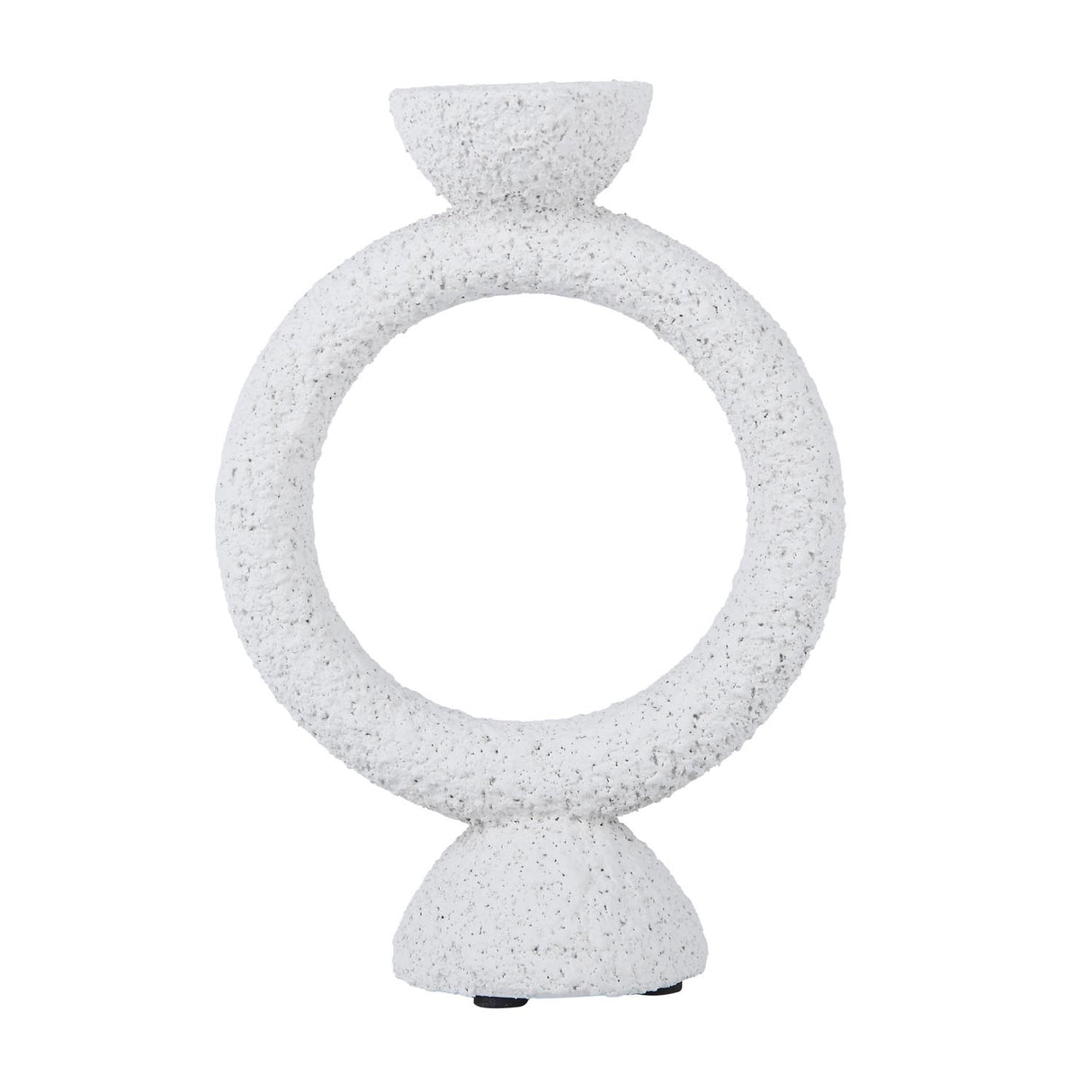 Polyresin Ring Holder Candle Holder Small- Beige