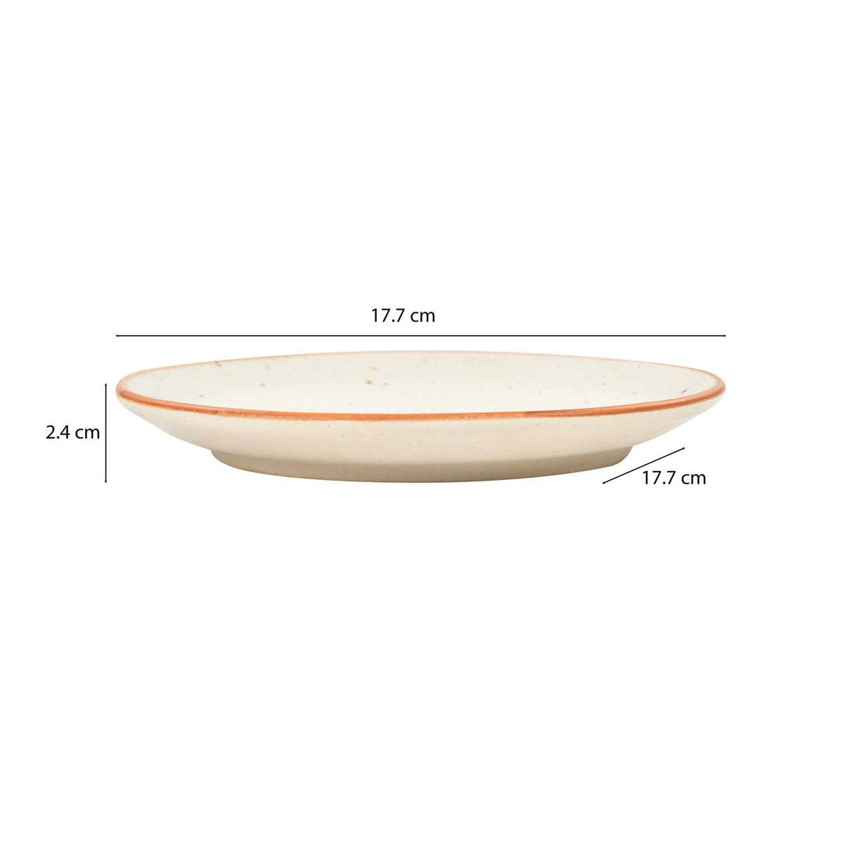 Stoneware Quarter Plate 7 Inch- Cream