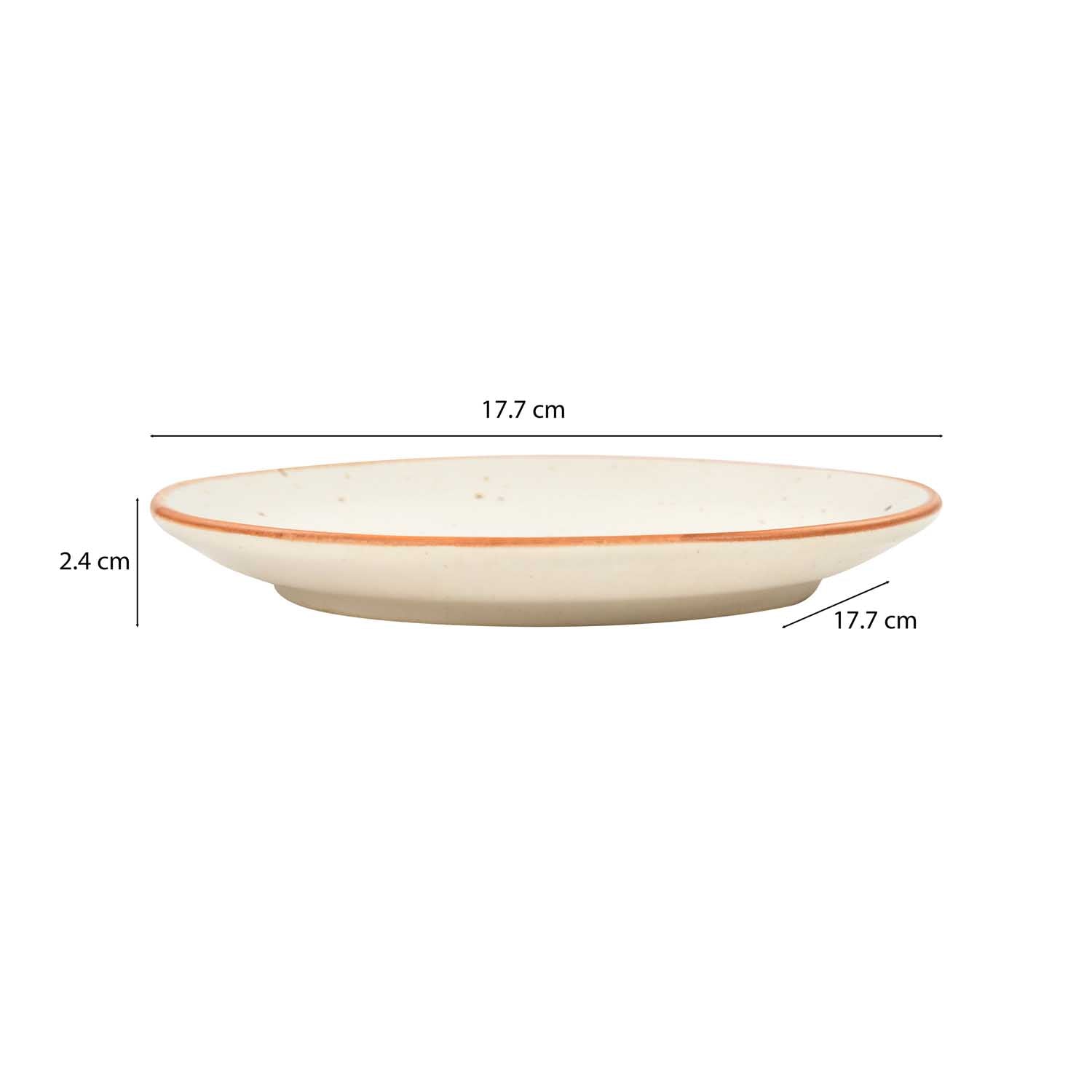 Stoneware Quarter Plate 7 Inch- Cream