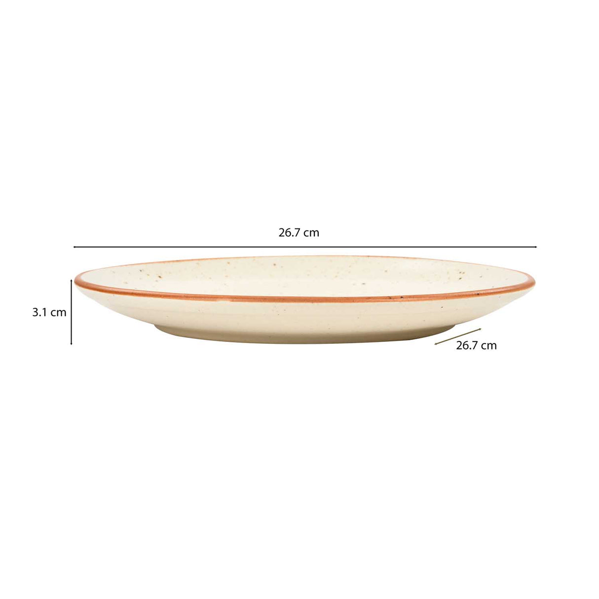 Stoneware Dinner Plate 10 Inch- Cream