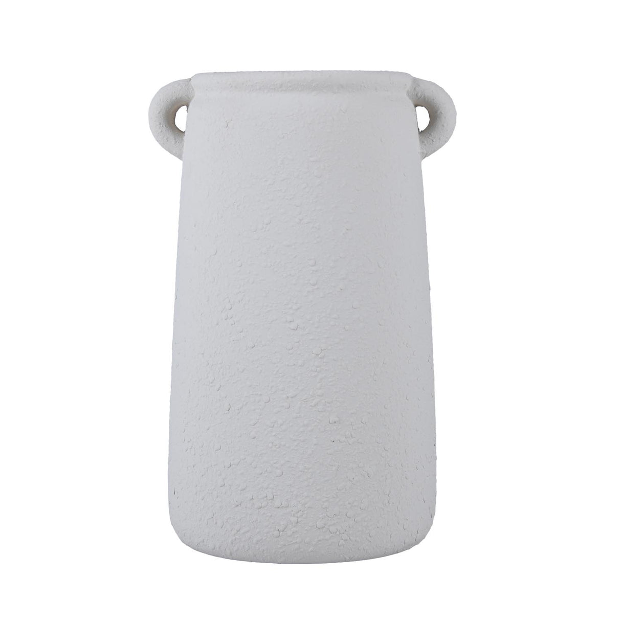 Decorative Trapeze Stoneware Vase Small- Beige