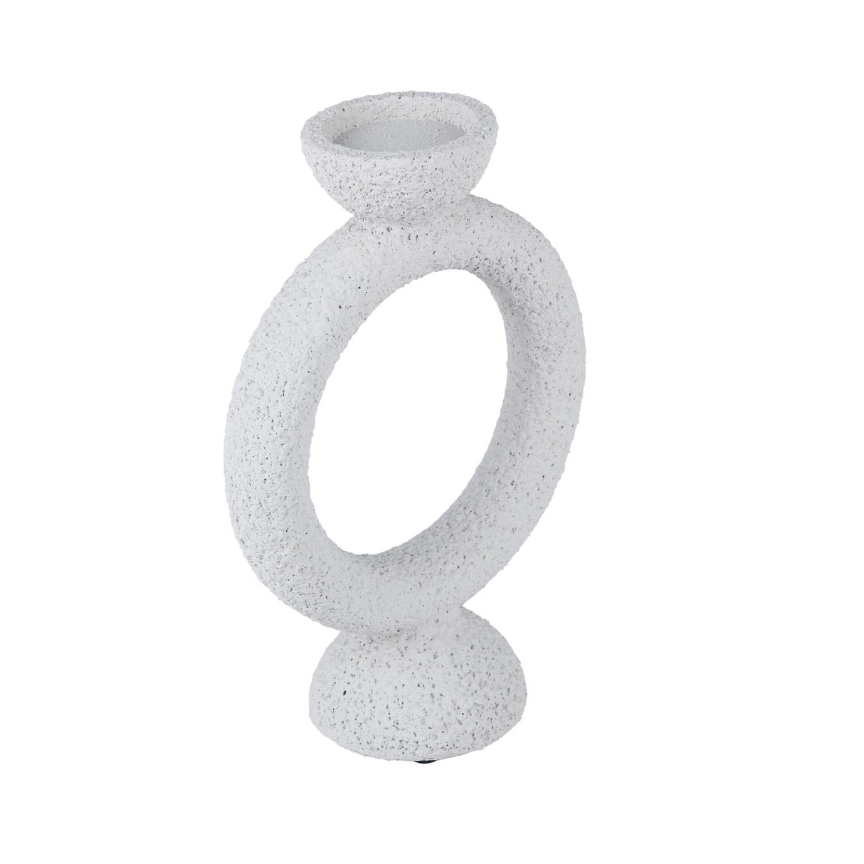 Polyresin Ring Holder Candle Holder Large- Beige