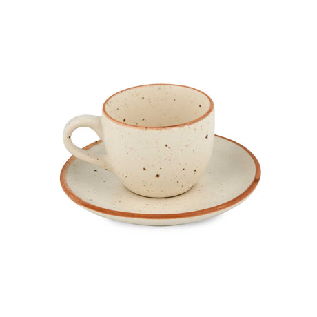 Stoneware Cup Saucer 180 ml- Cream